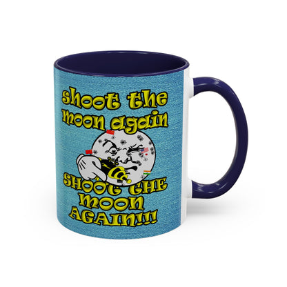 shoot the moon again - Accent Mug (faded blue)