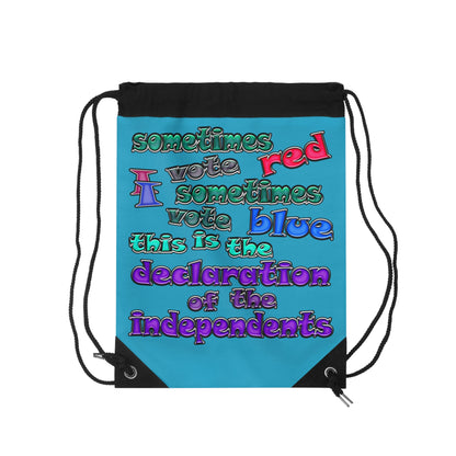 declaration of the independents - Drawstring Bag (turquoise)