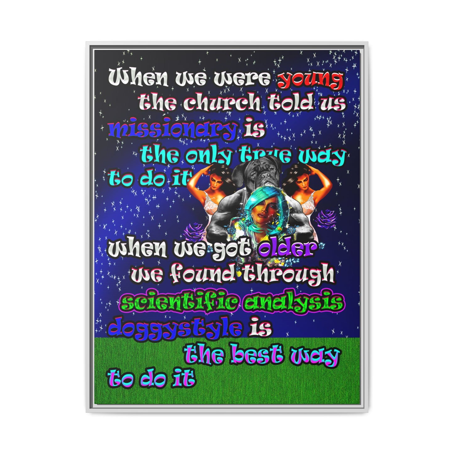 doggystyle - framed canvas art ('snoops' background)