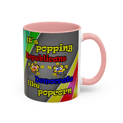 popping like popcorn - Accent Mug (rainbow split)