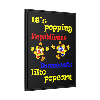 popping like popcorn - framed canvas art (black)