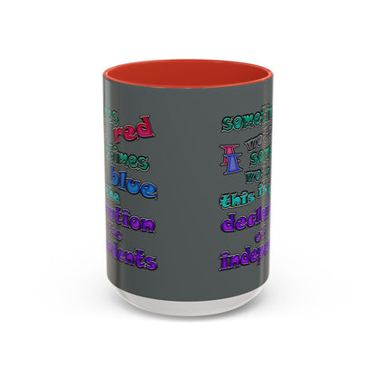 declaration of the independents - Accent Mug (dark grey)