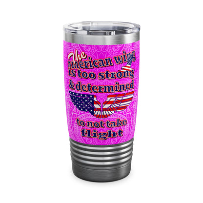 american wing - Ringneck Tumbler, 20oz (pink swirl)