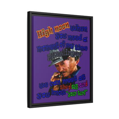 high noon - framed canvas art (purple)