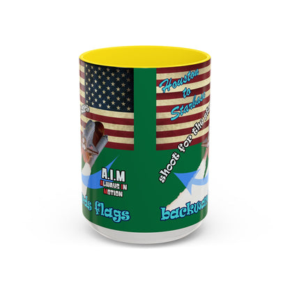 shoot for the stars - Accent Mug (dark green)