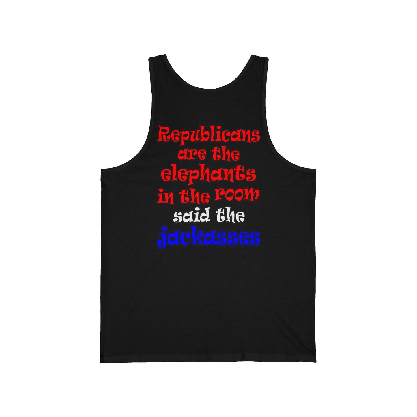 donkeys and elephants - Unisex Jersey Tank