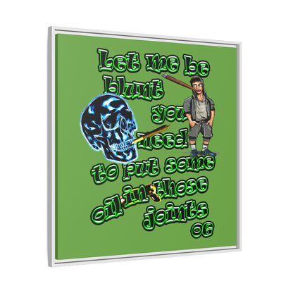 og - framed canvas art (green)