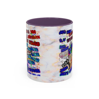 drop the beat - Accent Mug (white marble)