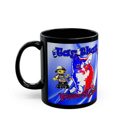 tag that - Black Mug (blue-white wave)