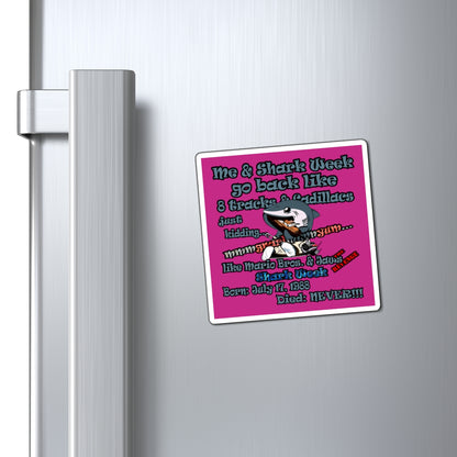 shark week - Magnets - (pink)