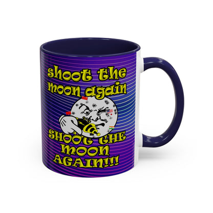 shoot the moon again - Accent Mug (purple wave)