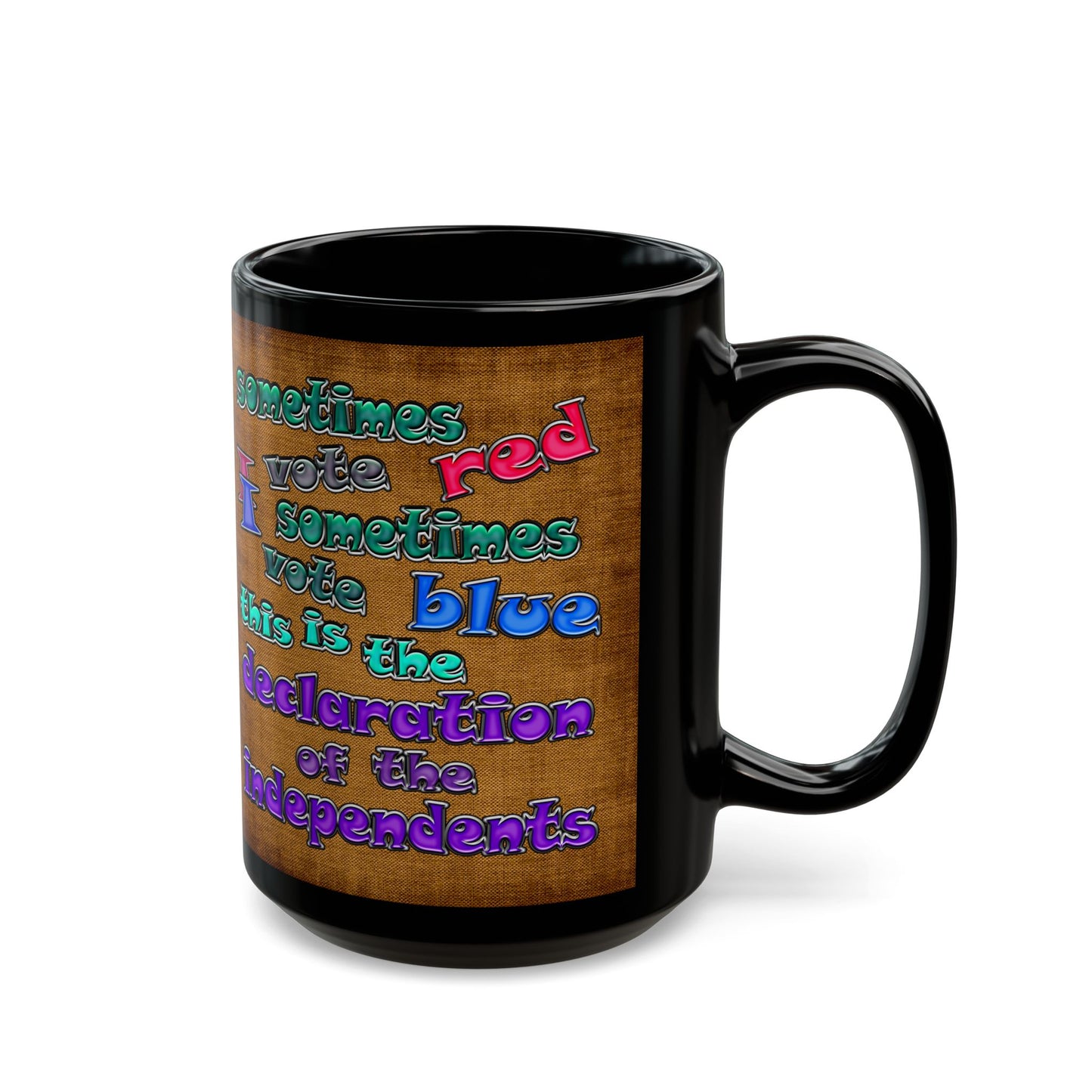 declaration of the independents - Black Mug (brown papyrus)