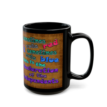 declaration of the independents - Black Mug (brown papyrus)