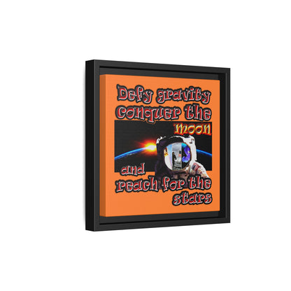defy conquer reach - framed canvas art (crusta)