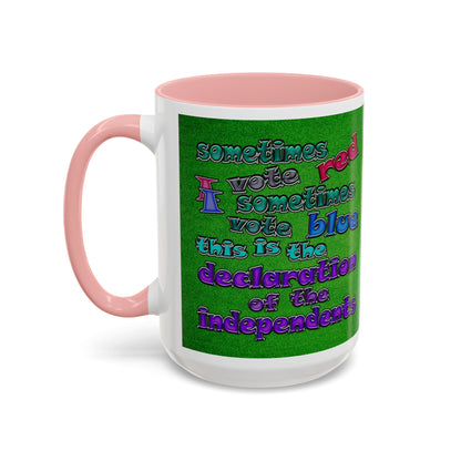 declaration of the independents - Accent Mug (green turf)