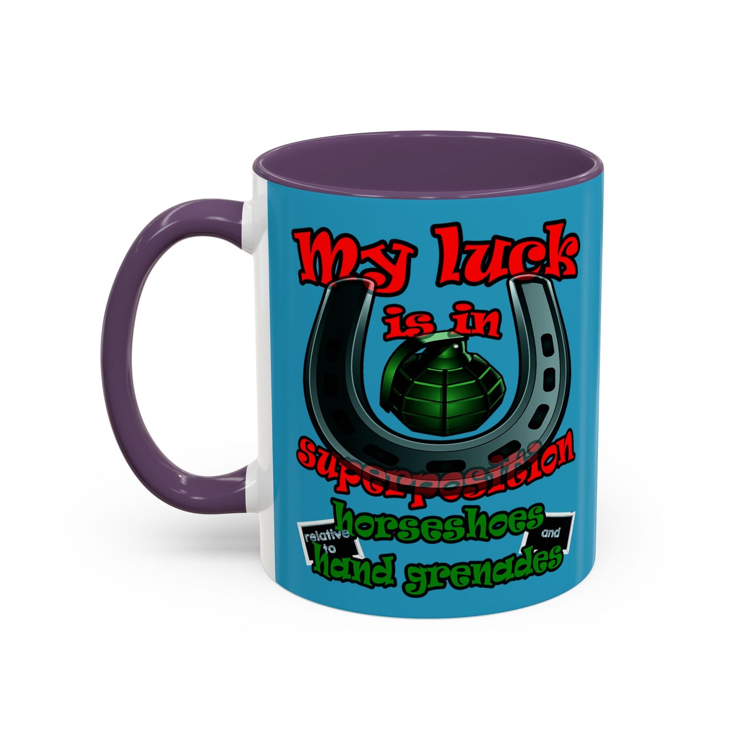 my luck - Accent Mug (turquoise)
