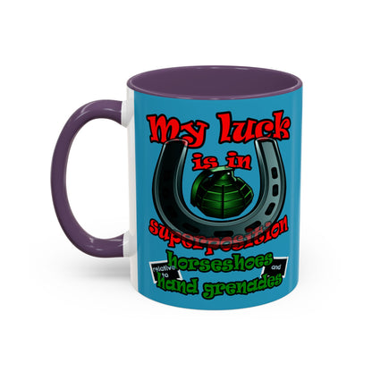 my luck - Accent Mug (turquoise)