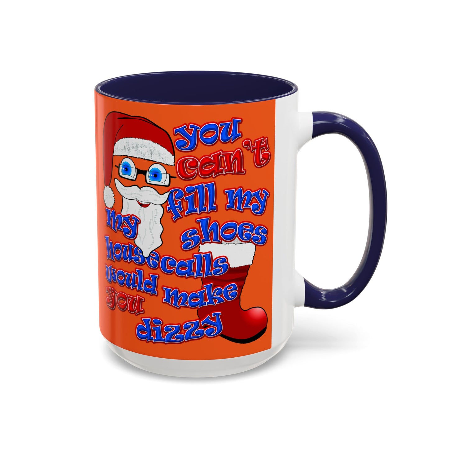 santa's shoes - Accent Mug (orange)