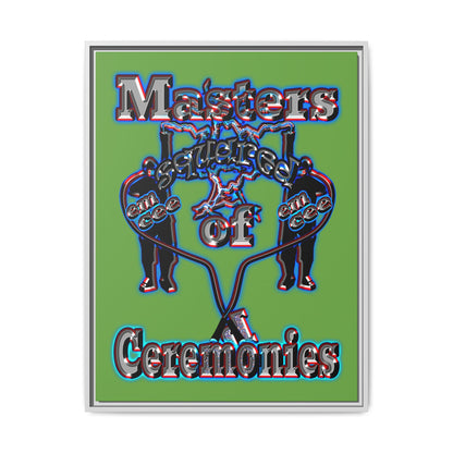 em cee squared - framed canvas art (green)