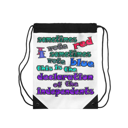 declaration of the independents - Drawstring Bag (white)