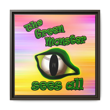 green monster - framed canvas art (color blur)