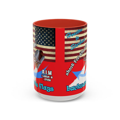 shoot for the stars - Accent Mug (red)