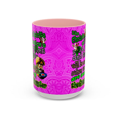 christmas spirits of boston - Accent Mug (pink swirl)