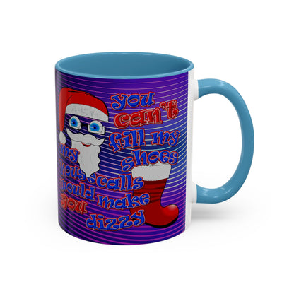 santa's shoes - Accent Mug (purple wave)