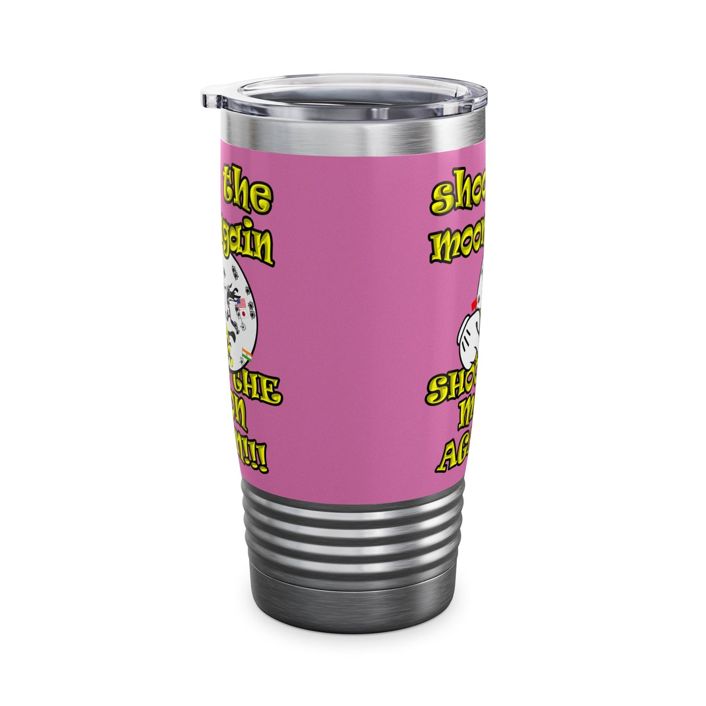shoot the moon again - Ringneck Tumbler, 20oz (light pink)