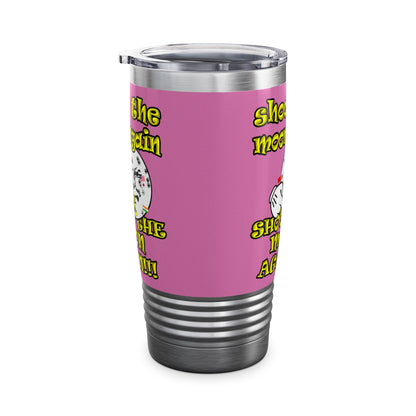 shoot the moon again - Ringneck Tumbler, 20oz (light pink)