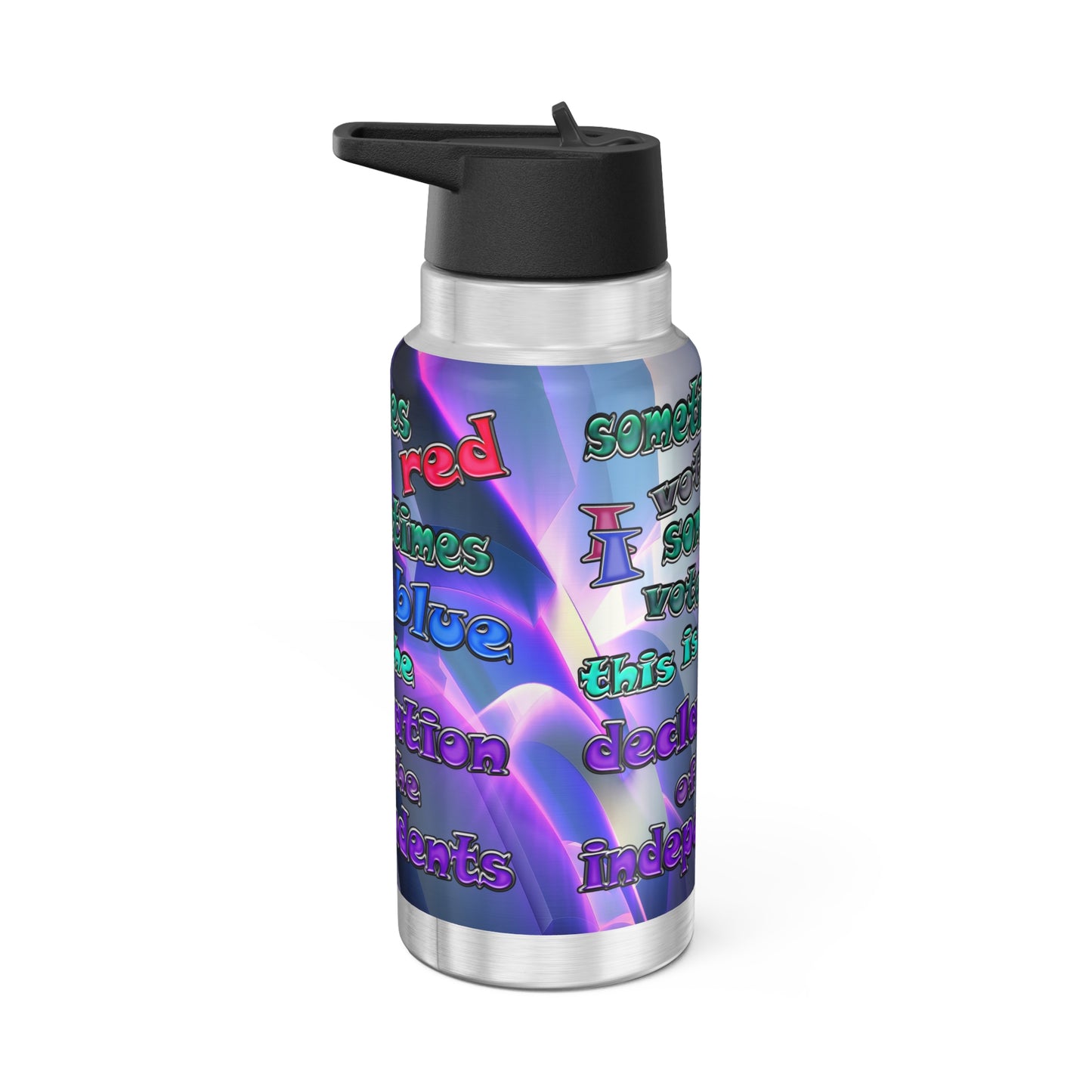 declaration of the independents - Gator Tumbler, 32oz  (grey-pink wave)