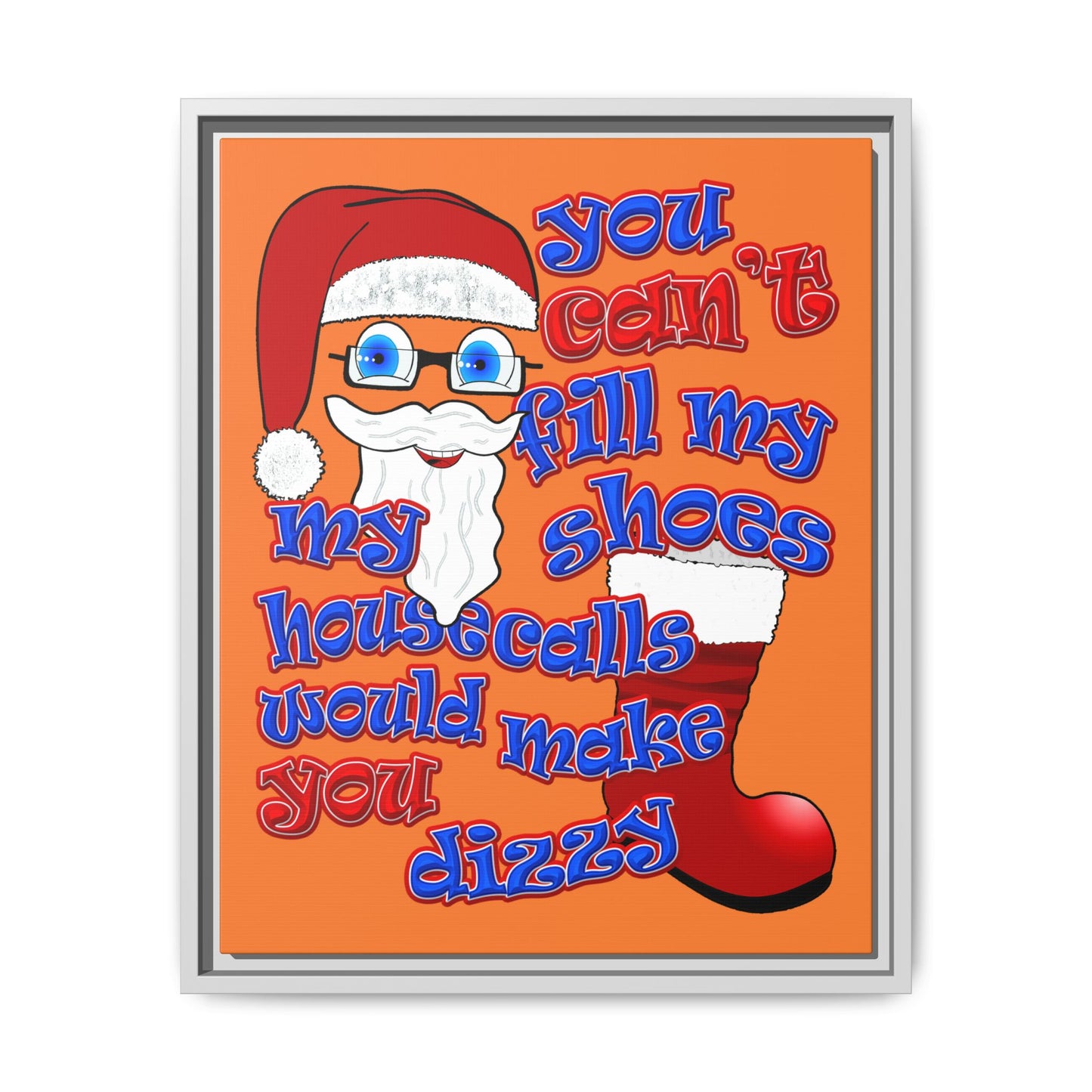 santa's shoes - framed canvas art (crusta)