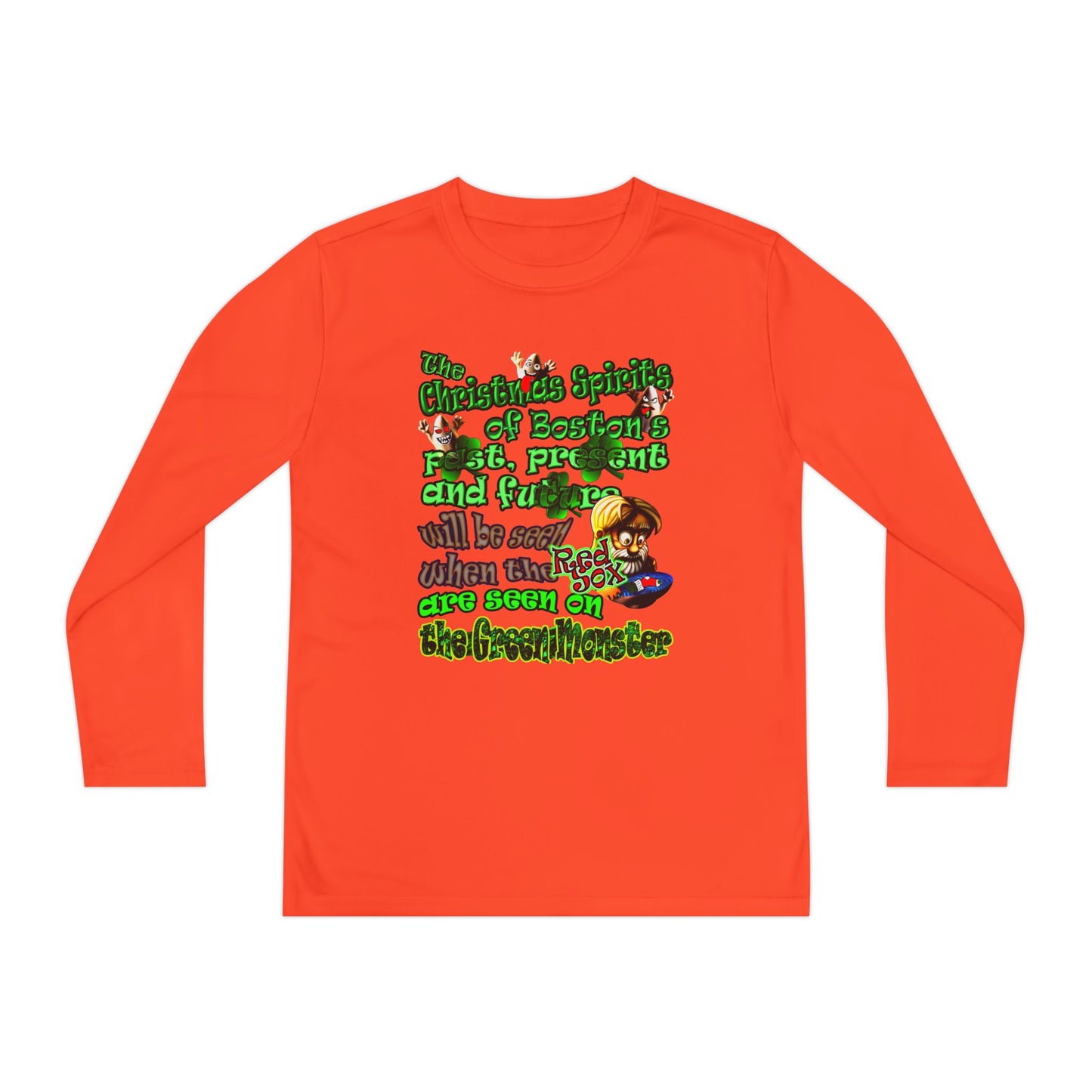 christmas spirits of boston - Youth Long Sleeve Competitor Tee