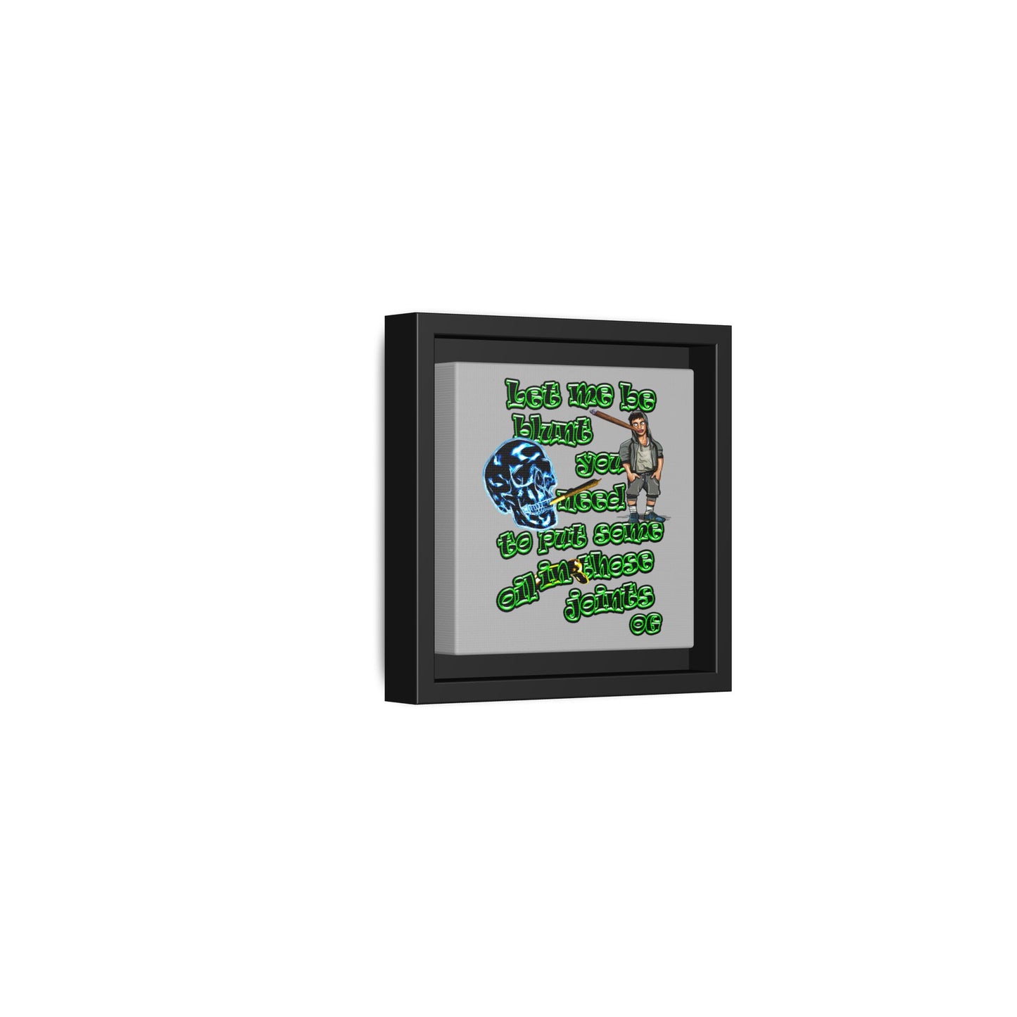 og - framed canvas art (light grey)