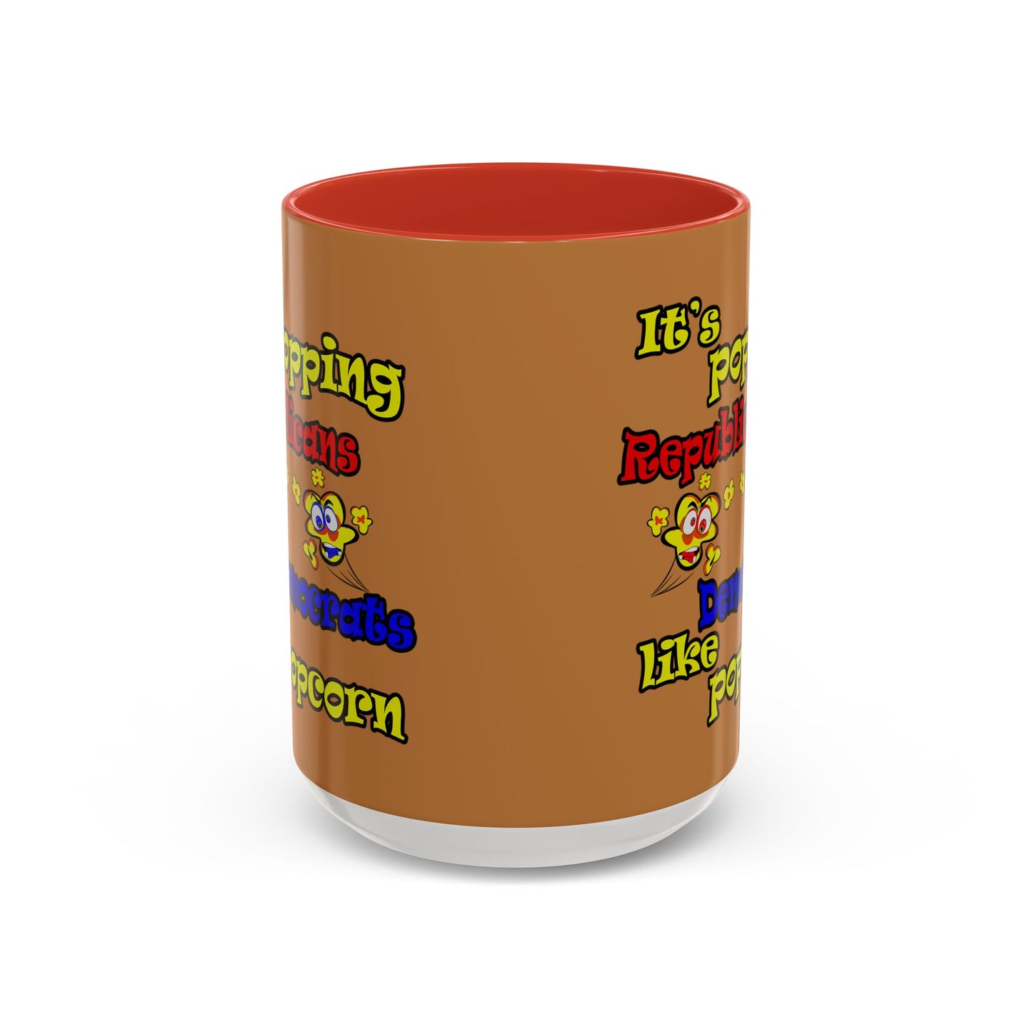 popping like popcorn - Accent Mug (light brown)