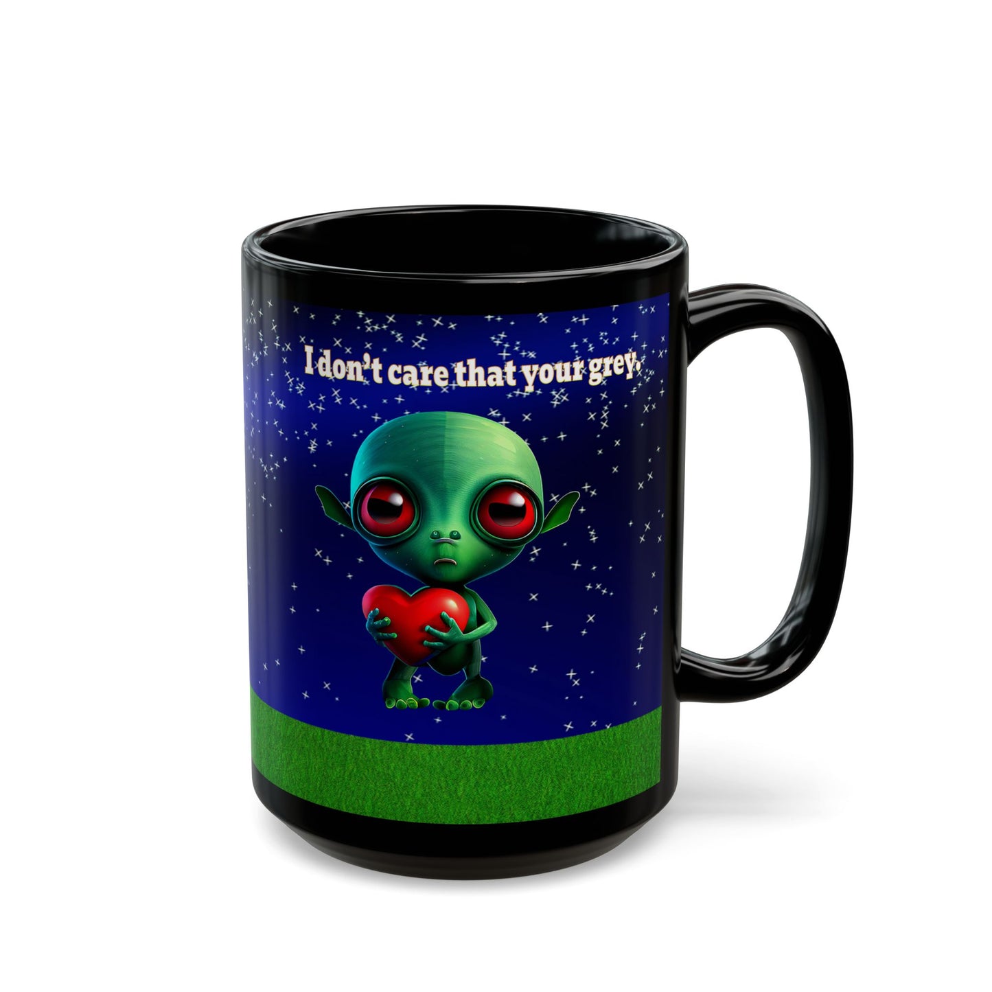 I don't care that your grey - Black Mug ('snoops' background)