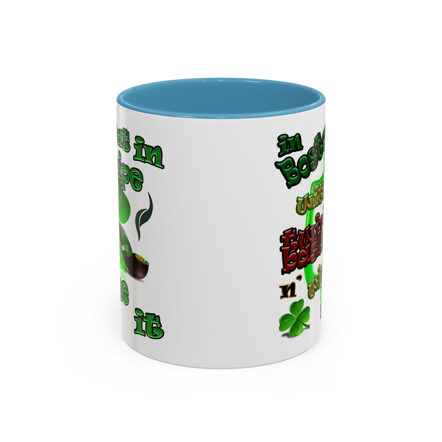 celtics logo - Accent Mug (white)