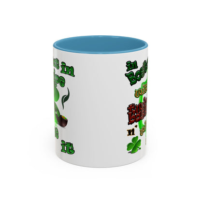 celtics logo - Accent Mug (white)