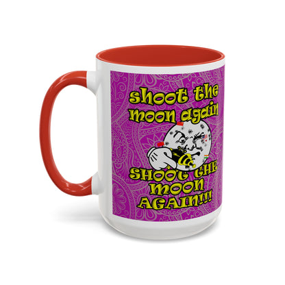 shoot the moon again - Accent Mug (pink swirl)