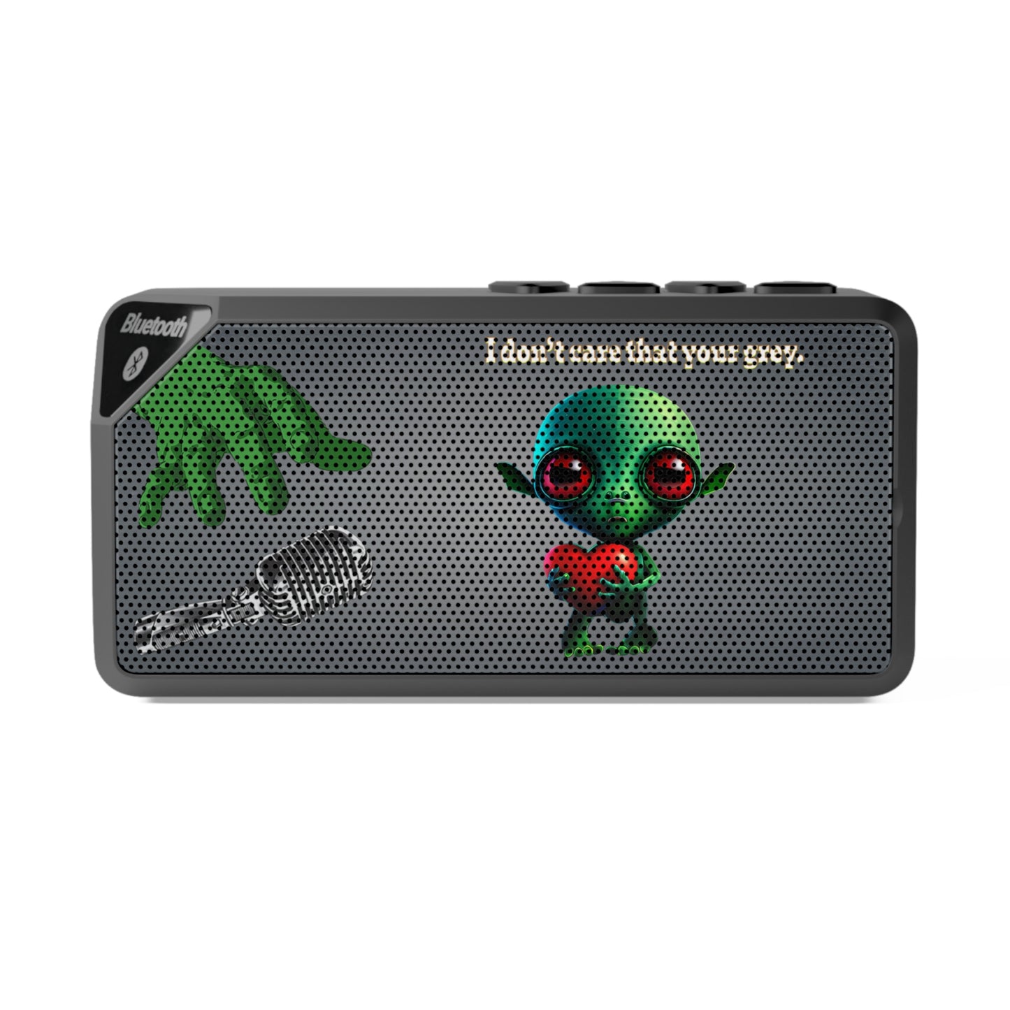 I don't care that your grey - Jabba Bluetooth Speaker (grey-light grey)