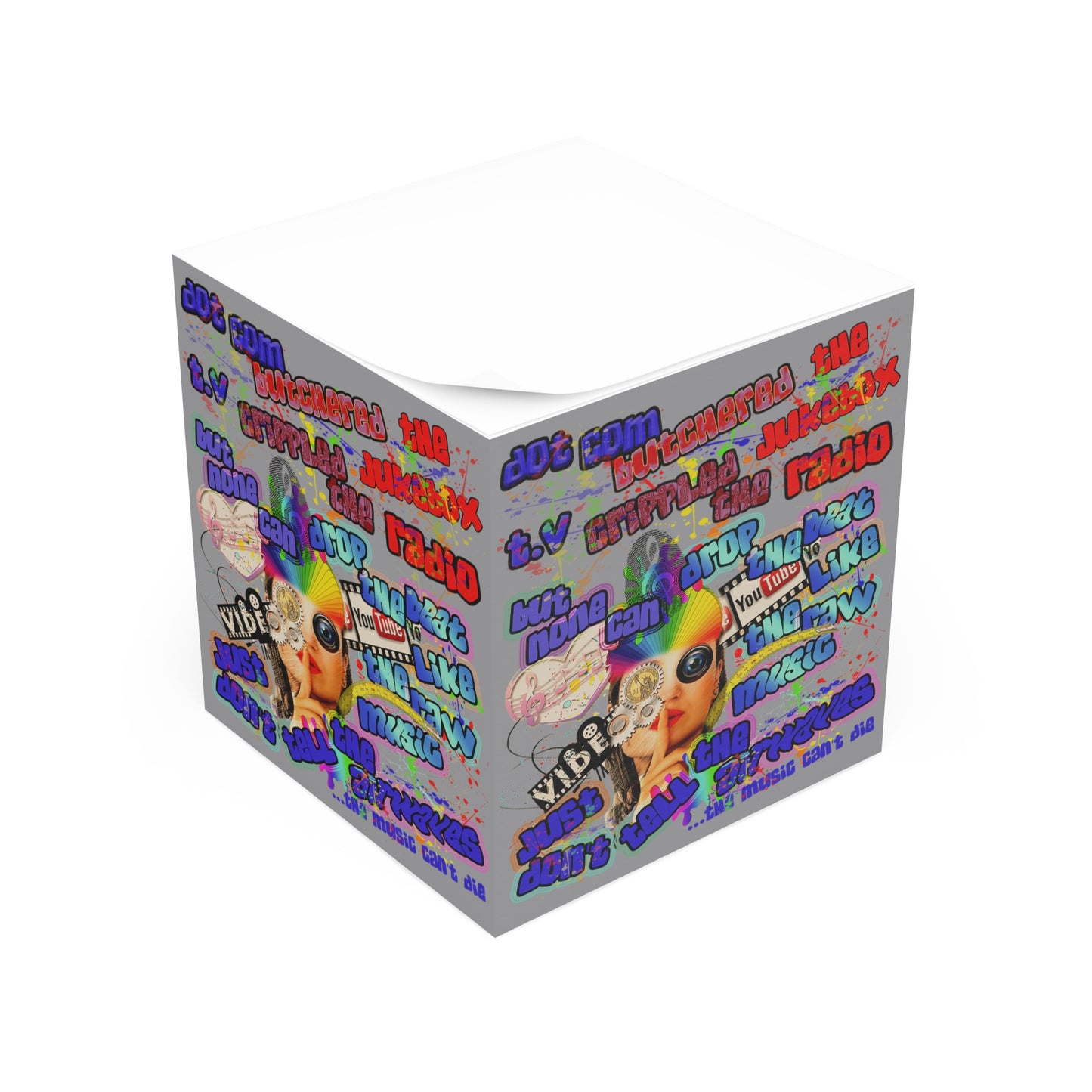 drop the beat - note cube (grey)