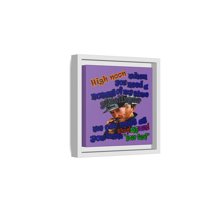 high noon - framed canvas art (light purple)