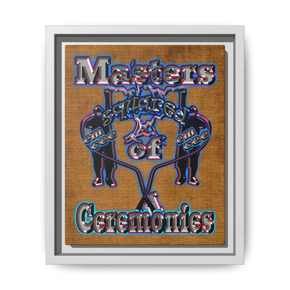 em cee squared - framed canvas art (brown papyrus)
