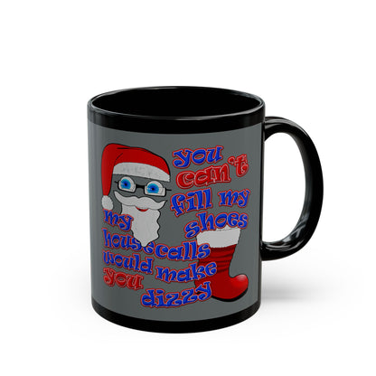 santa's shoes - Black Mug (dark grey)