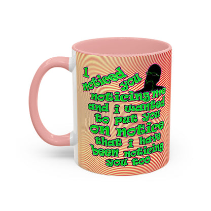 noticed you noticing - Accent Mug (yellow-orange wave)