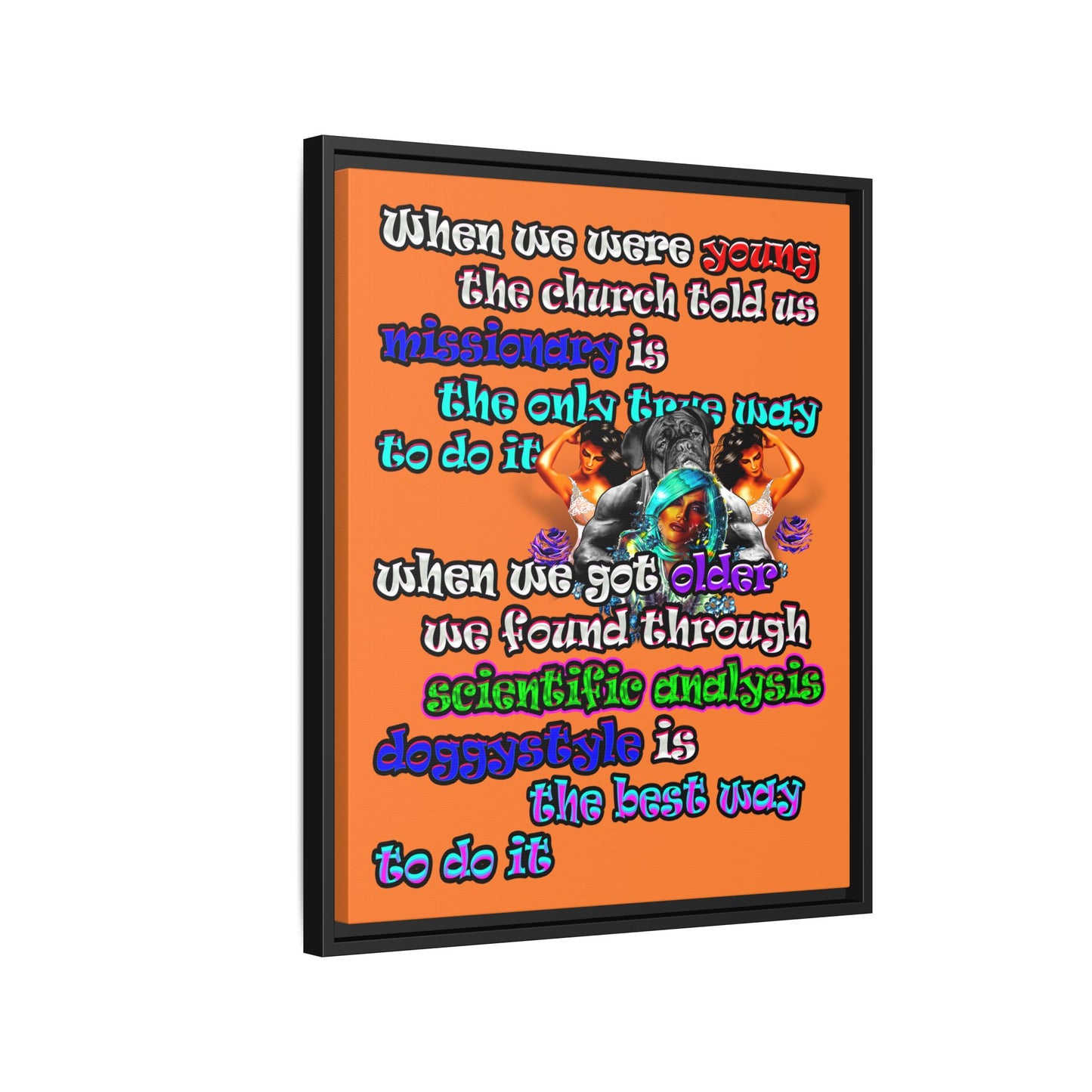 doggystyle - framed canvas art (crusta)