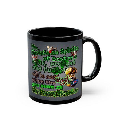 christmas spirits of boston - Black Mug (grey-light grey)