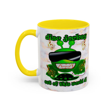 disc jockey - Accent Mug (white marble)