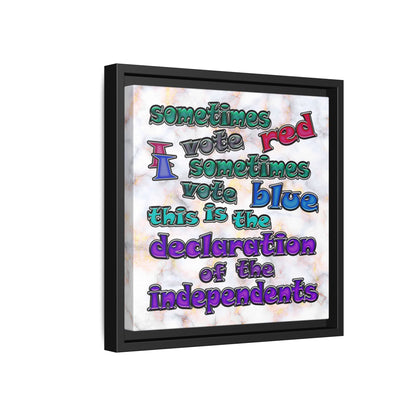 declaration of the independents - framed canvas art (white marble)