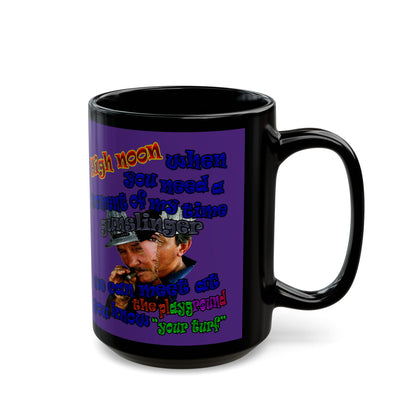 high noon - Black Mug (purple)